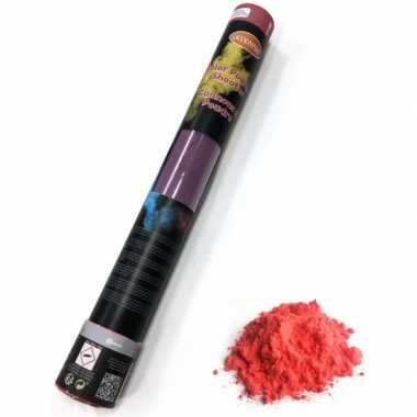 3x stuks kleurpoeder shooters rood 40 cm kopen