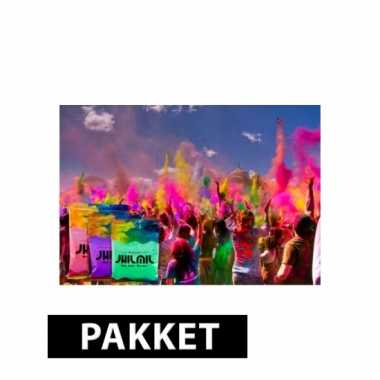 Holi poeder pakket groen paars en rood kopen